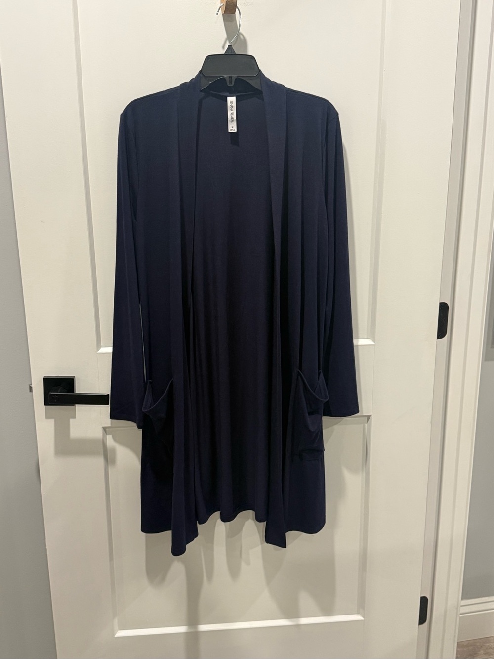 Zenana Outfitters Navy Open-Front Cardigan With Pockets